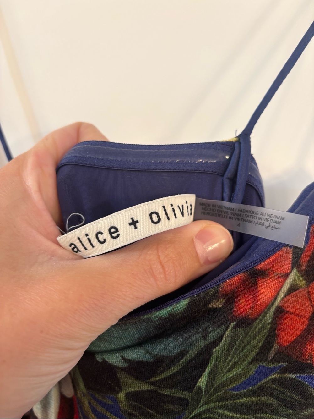 new Alice and Olivia Augusta maxi dress in magic garden gradient floral - Picture 12 of 12